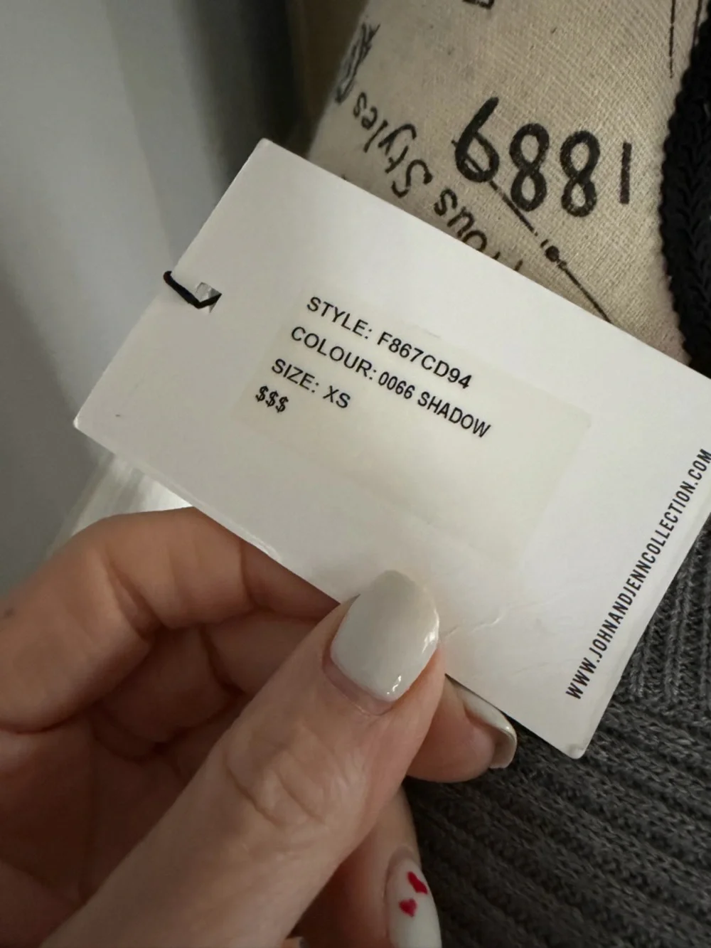 John + Jenn Gray Ribbed Cropped Button Cardigan Sweater Size XS - Picture 5 of 10